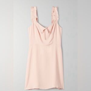 Sunday best Pink Sundress with Ruffle Straps